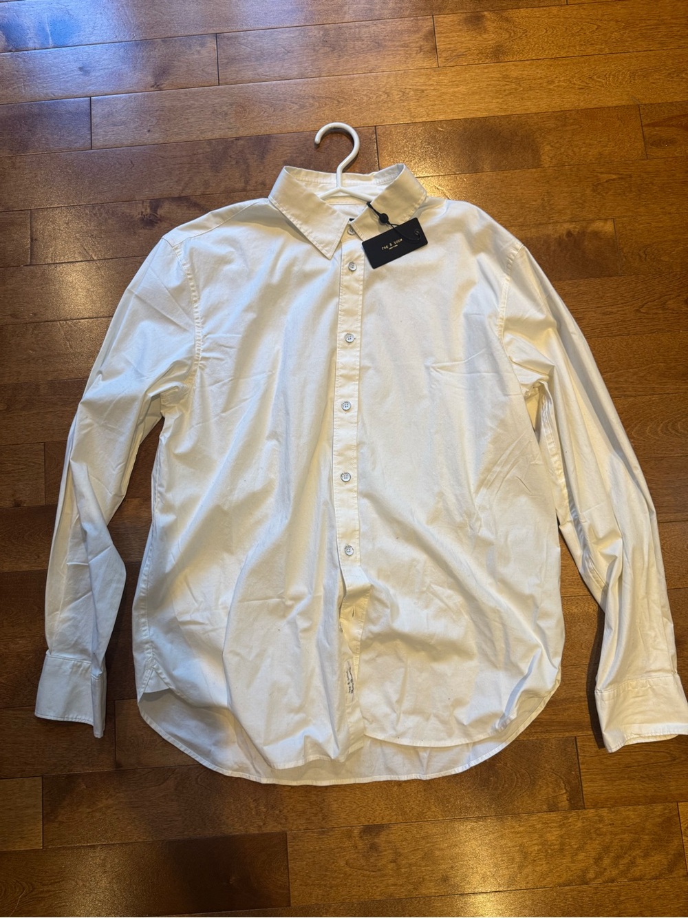 rag & bone White Long-Sleeve Button-Down Shirt